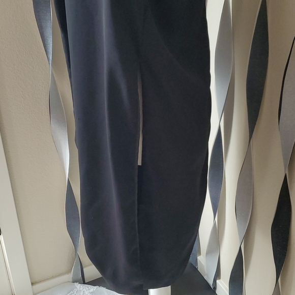 High side-slit, Black open coat - Picture 5 of 9